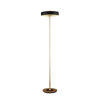 Lampa podłogowa Chicago art deco czarna złota